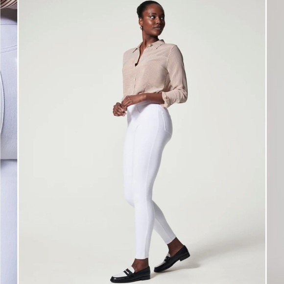 Spanx White Jean-ish Ankle Leggings Size Medium - Picture 11 of 11